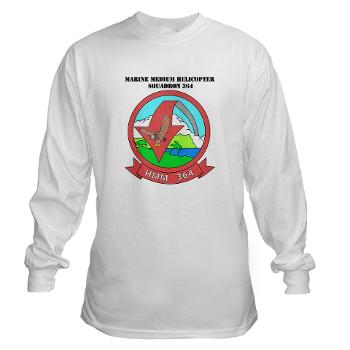 MMHS364 - A01 - 03 - Marine Medium Helicopter Squadron 364 with Text - Long Sleeve T-Shirt